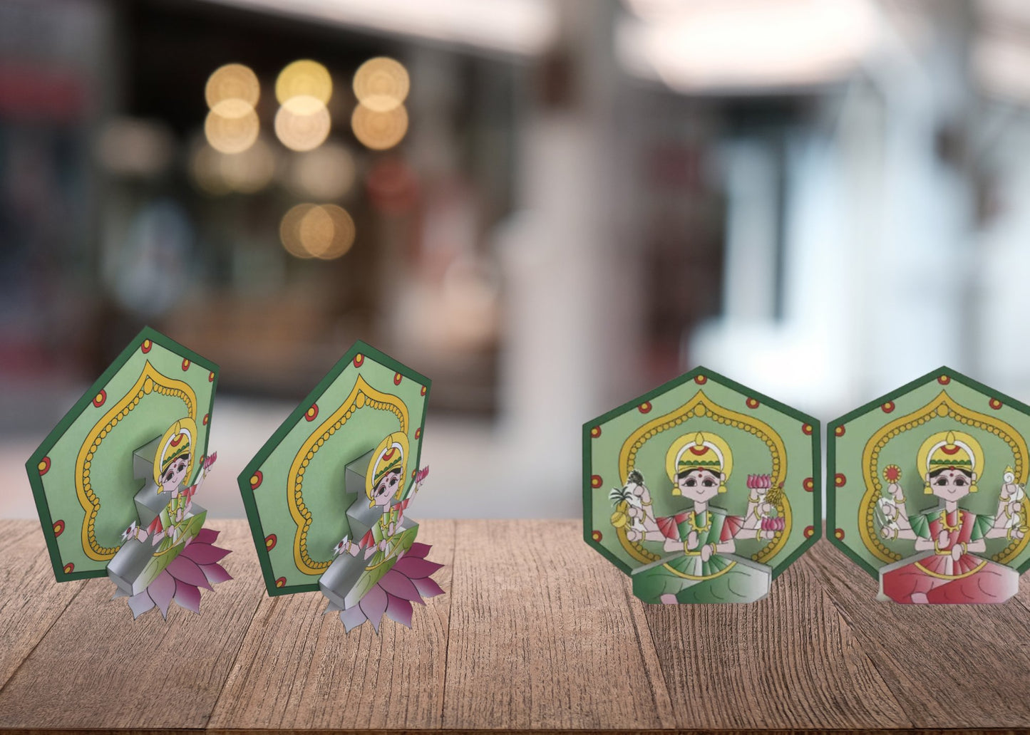 Ashtalakshmi Paper Dolls and Diwali Card Duo - Tulsie